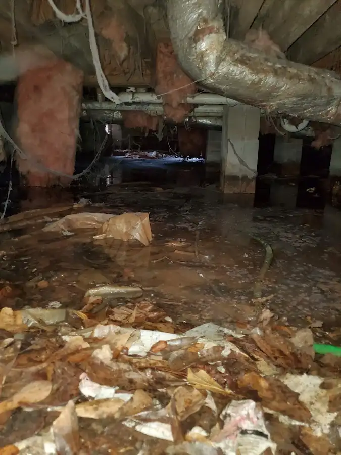 Crawl space flood assessment for Commercial Water Damage Restoration in Shawano